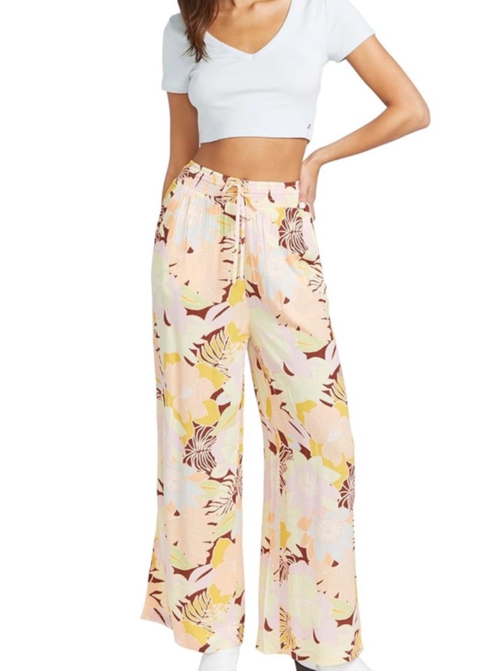 Volcom Oh Lei Wide Leg Linen Pants